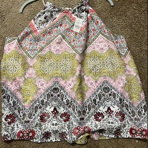 NWT LOFT Sleeveless, Pattern Top Size: Large